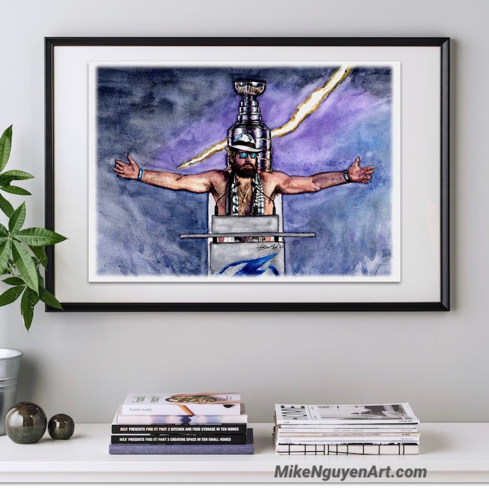 Patrick Maroon // 2020 Champions // Tampa Bay Lightning // Hockey // NHL // Watercolour Painting