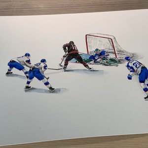 Connor Bedard // Hockey // NHL  // Watercolour Painting