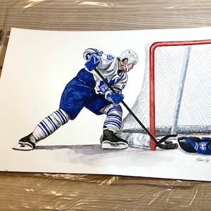 Doug Gilmour OT2 // Toronto Maple Leafs // Hockey // NHL // Aquarell Malerei