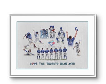 J'adore les éliminatoires des Blue Jays 2025 par MikeNguyenArt // Blue Jays de Toronto // MLB // Baseball // Peinture à l'aquarelle