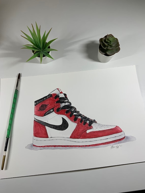 Air jordan sales 1 drawing