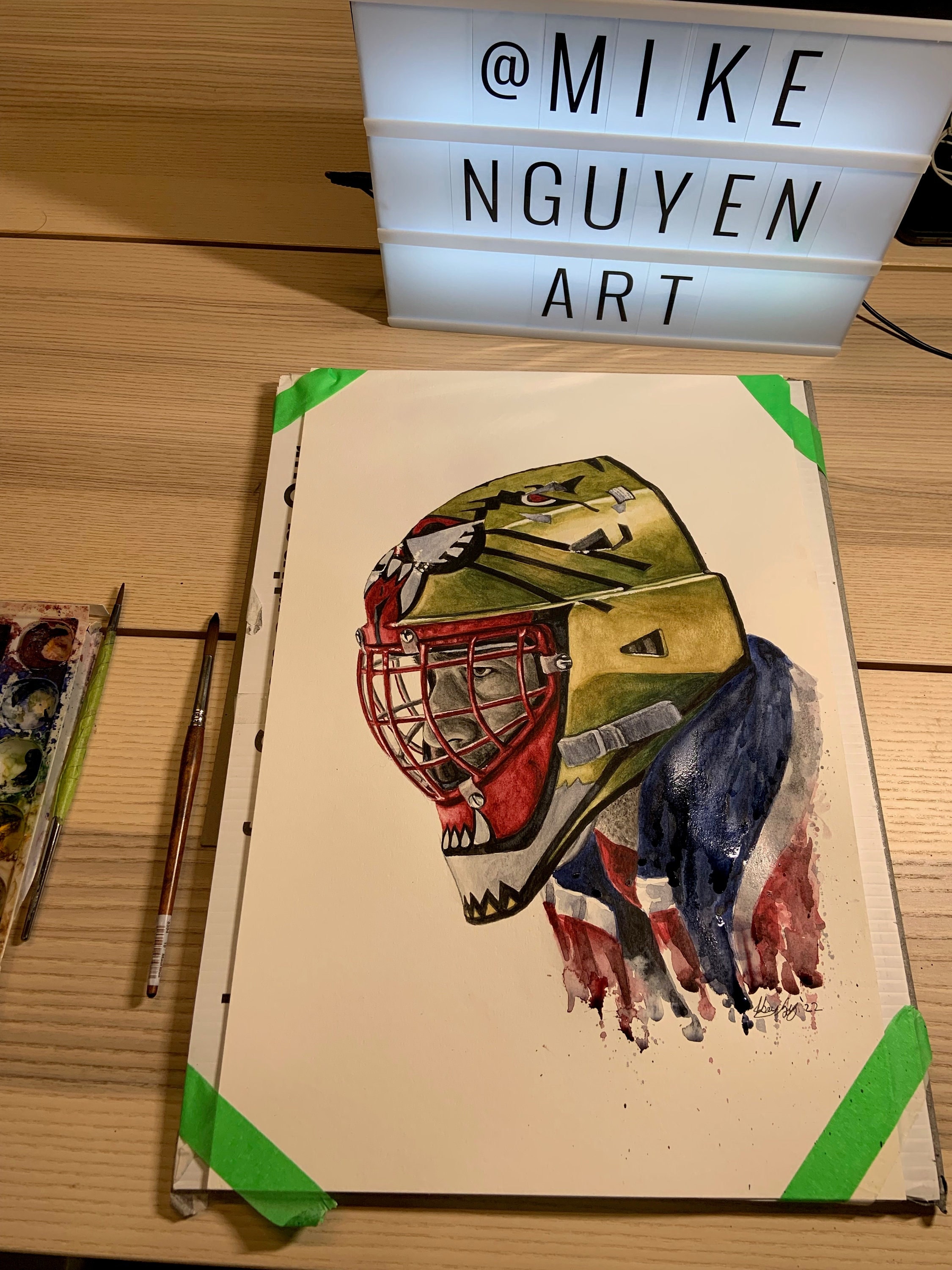 Panthers goalie uses artwork from children's hospital for mask