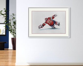 Sergei Bobrovsky de retour Save 2024 by MikeNguyenArt // FLORIDE // Hockey // LNH // Aquarelle