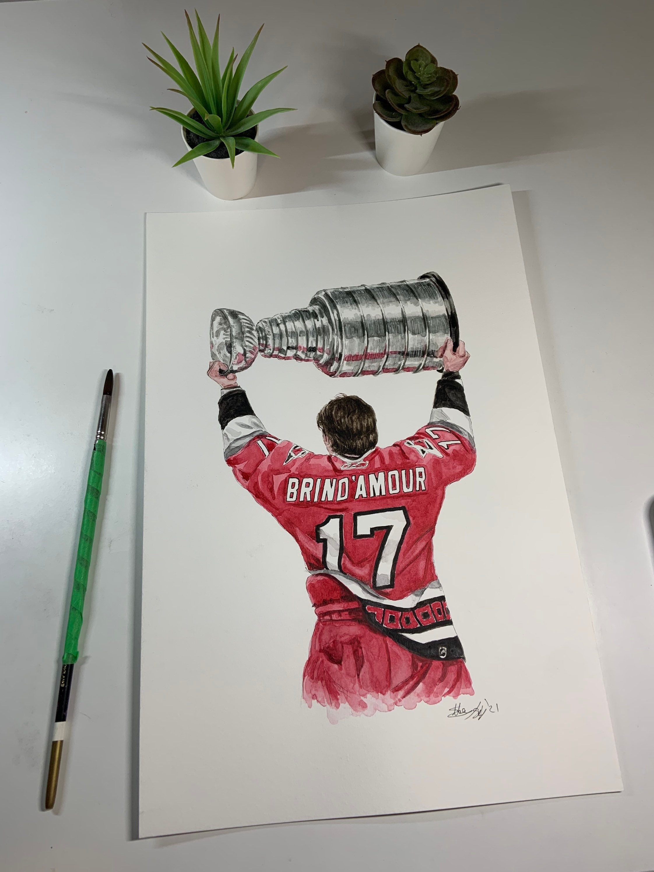 Rod Brindamour Carolina Hurricanes Hockey Nhl Etsy