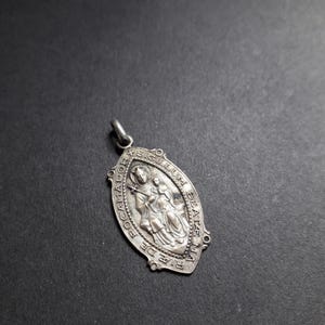 Antique Sportelle French Silver insignia of the pilgrim of Rocamadour - Oblong pilgrimage Jewelry pendant from France