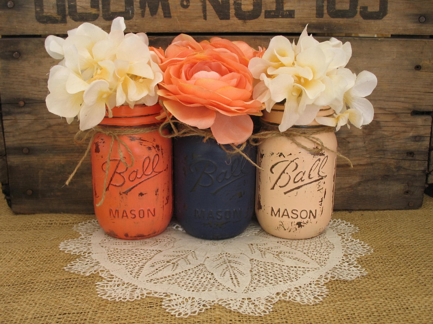 SALE 3 Pint Mason Jars Decorative Mason Jars Wedding Etsy