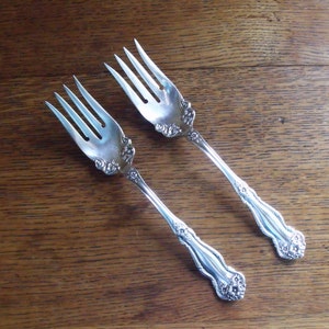 1 - Forchetta da portata ~ Corbezzolo ~ Wm Rogers & Son ~ Piatto d'argento ~ Forchetta di carne ~ Regalo di nozze vintage