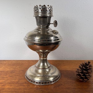 Aladdin Lamp, No 6 ~ Nickel-Plated Brass ~ No. 11 Flame Spreader