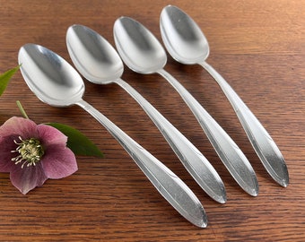 Serving Spoons ~ Vintage Nobility Silverplate - 'Reverie' Set of 4