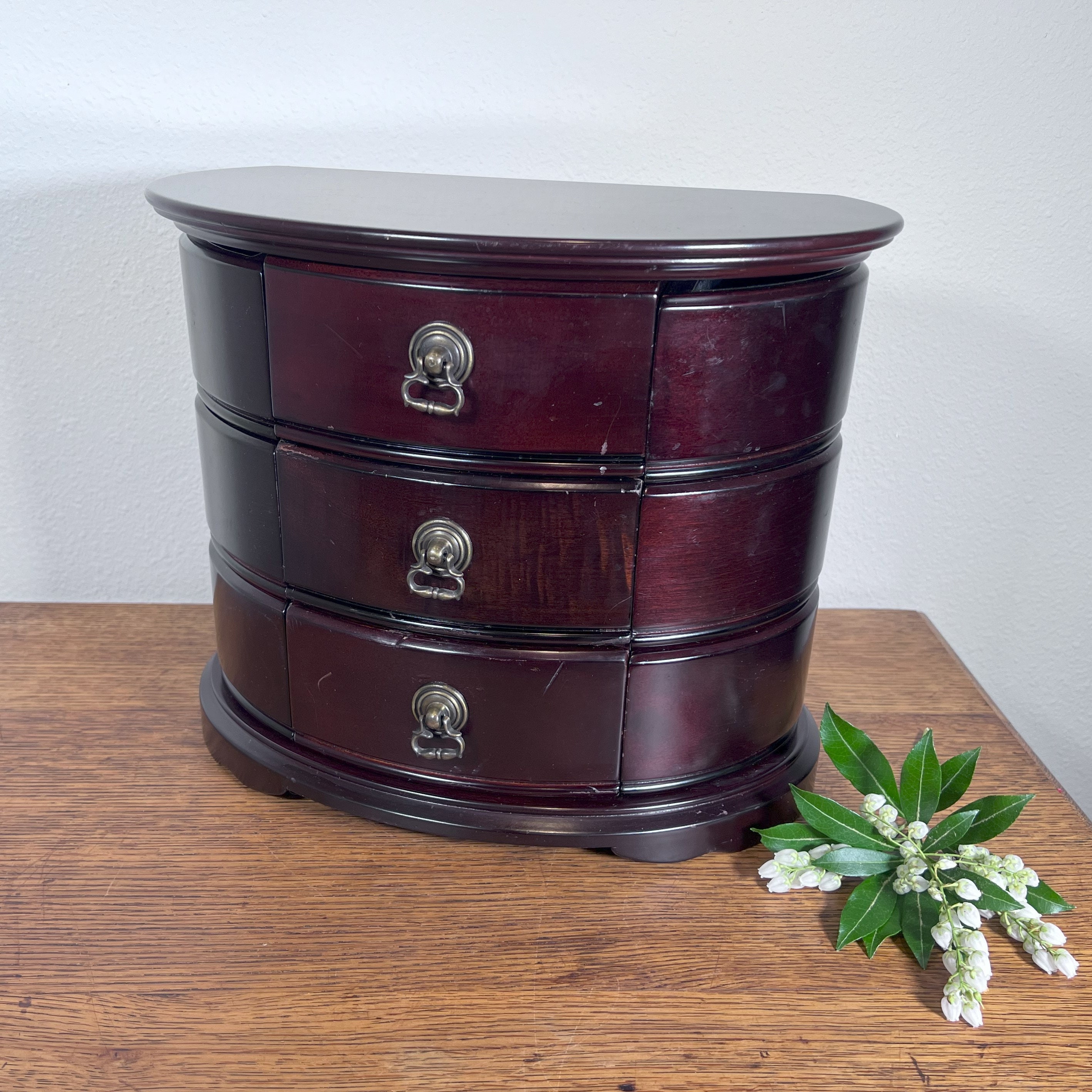 小物入れ 1974s Levi's Pub Mirror Jewelry Box Bombay Co. Dark Wood Jewelry Box: Bureau Style With Mirror - Etsy
