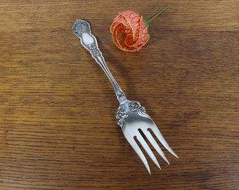 Serving Fork ~ 'Orange Blossom' ~ Wm. Rogers and Son ~ Silver Plate Cold Meat Fork