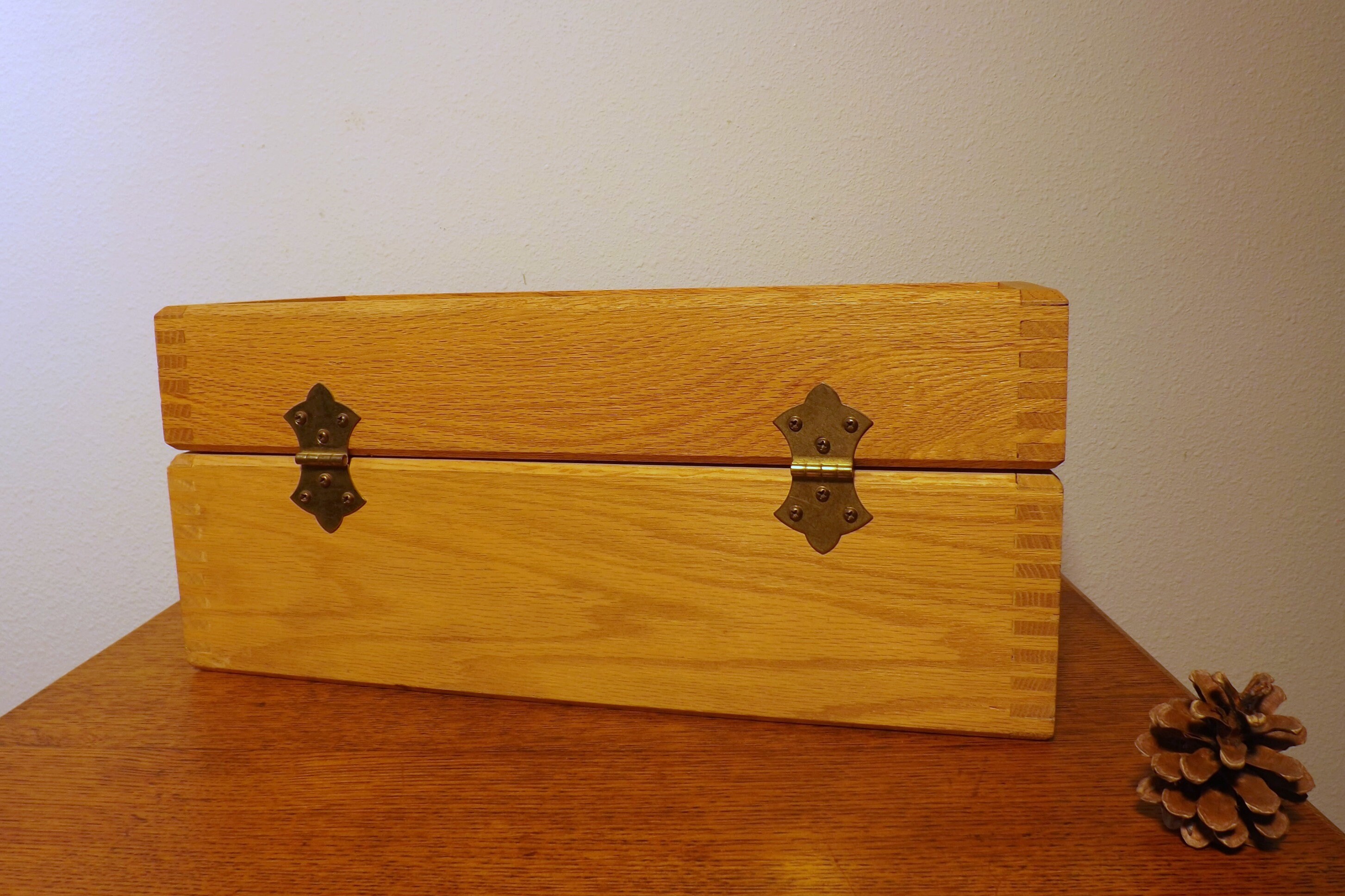 Wood Tool Box Porter Cable Golden Oak Vintage Storage | Etsy