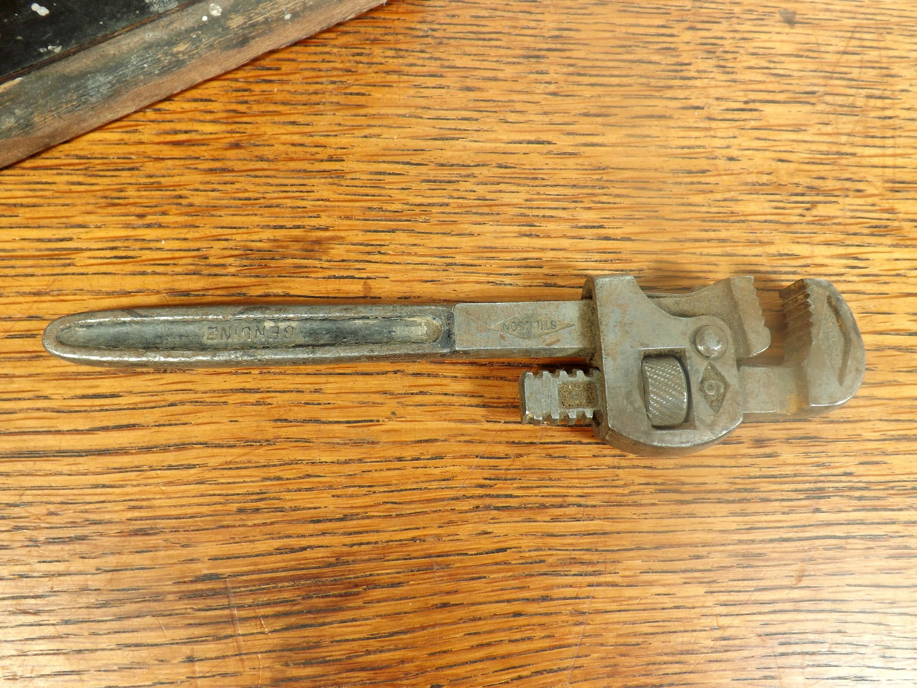 Antique Stillson Pipe Wrench, Walworth Mfg, Steampunk Decor (6
