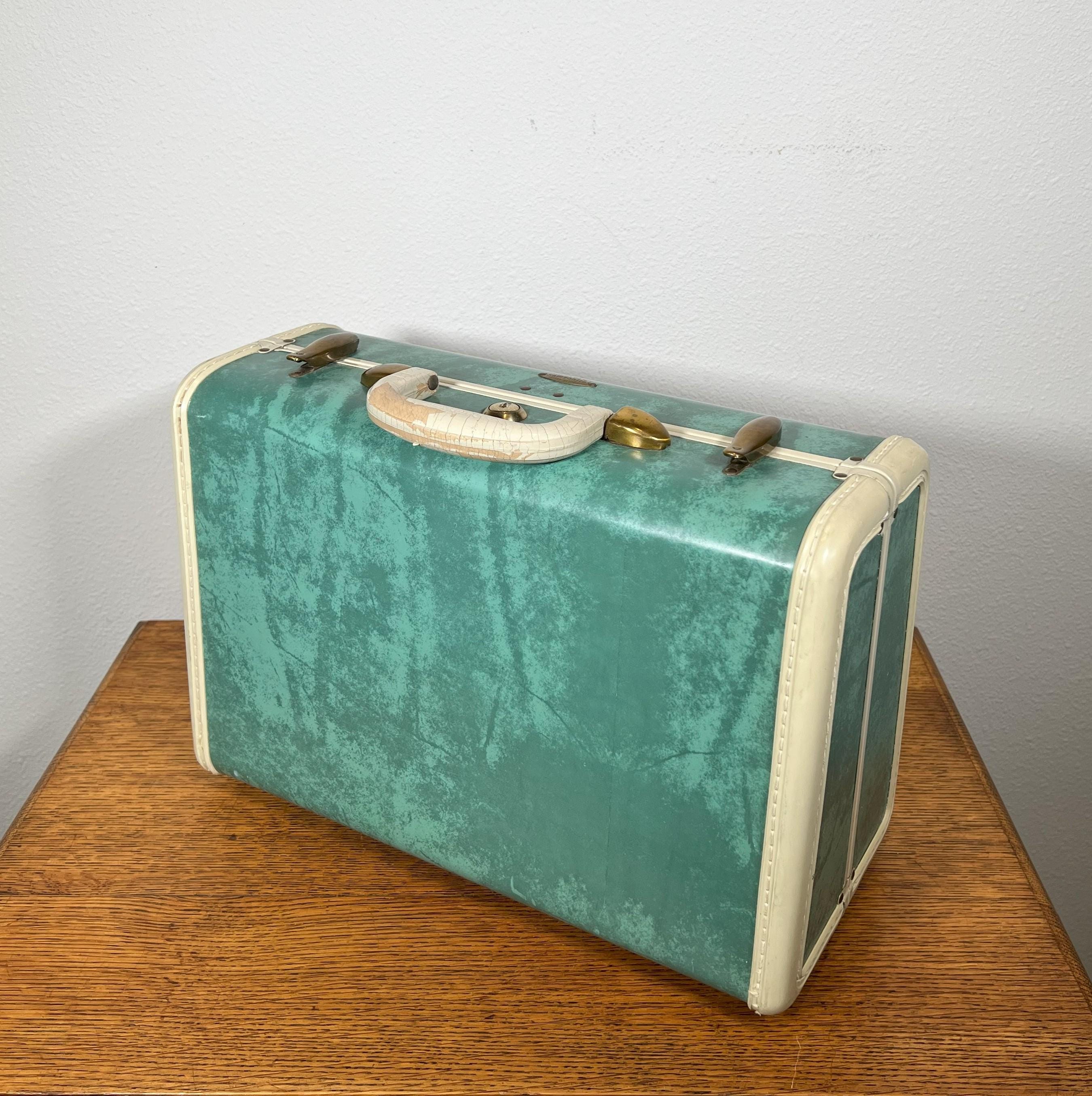 Valise Rigide Vintage Samsonite Shwayder Bros Vert Bermuda - Années 70, USA, Sans Roulettes