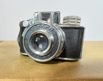Vintage Mycro Subminiature Camera With Leather Case, 1940s Japan