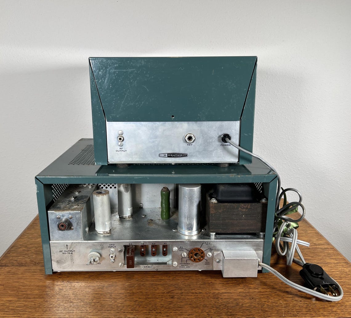 Vintage Heathkit DX-60 Shortwave Transmitter & HG-10 VFO Ham Radio ...