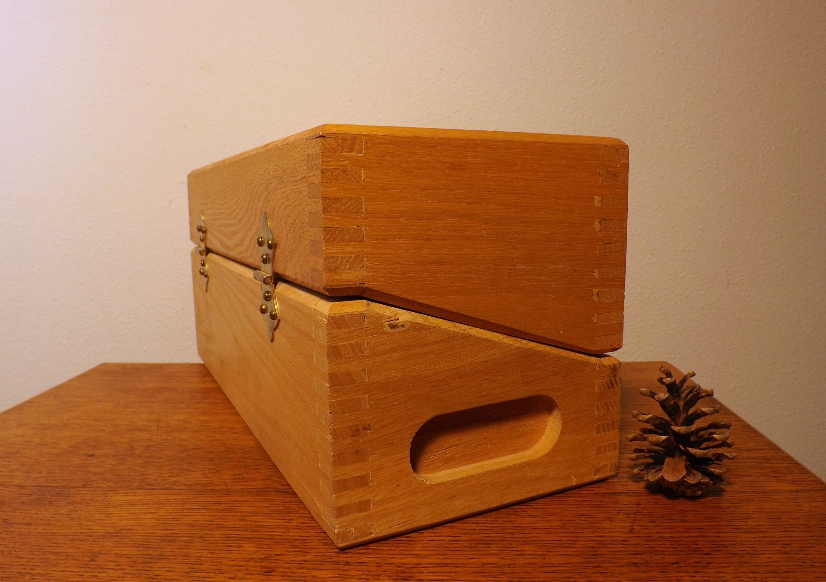Wood Tool Box Porter Cable Golden Oak Vintage Storage | Etsy
