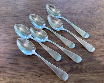 6 Soup Spoons ~ Vintage Towle Silver Plate - Monogrammed 'B' - Set of 6