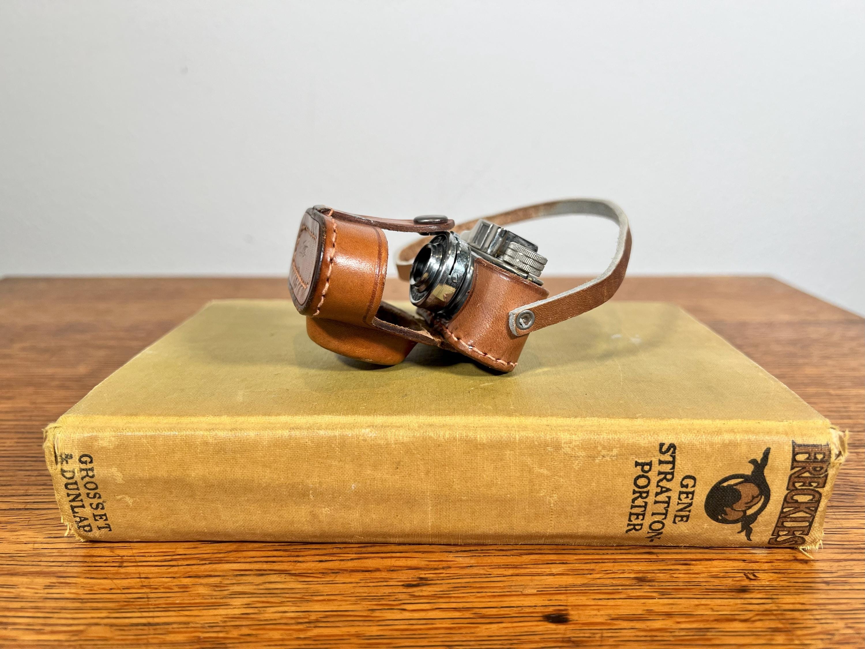 Vintage Mycro Subminiature Camera With Leather Case, 1940s Japan
