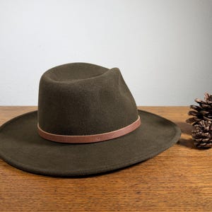 Pendleton® Hat ~ Brown Fedora Wool Felt with Leather Hatband Size Small ~ Unisex image 4