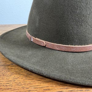 Pendleton® Hat ~ Brown Fedora Wool Felt with Leather Hatband Size Small ~ Unisex image 5