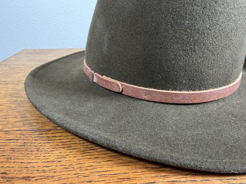 Pendleton® Hat ~ Brown Fedora Wool Felt with Leather Hatband Size Small ~ Unisex image 5