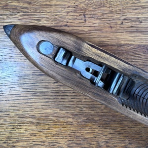 Vintage Wood Flying Shuttle: Charles A. Richardson Weaving Collectible