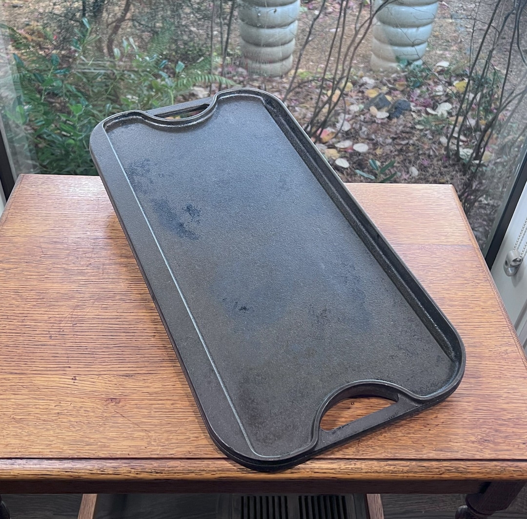 Lodge Cast Iron Griddle 20 X 10 1/2 2sided, Castiron Griddle for Gas