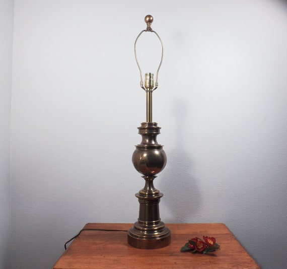 Stiffel Table Lamp Mid Century Hollywood Regency Antique Brass