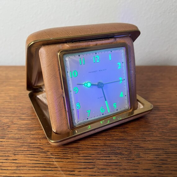 Vintage Phinney-walker Travel Alarm Clock: Art Deco, Luminous Dial