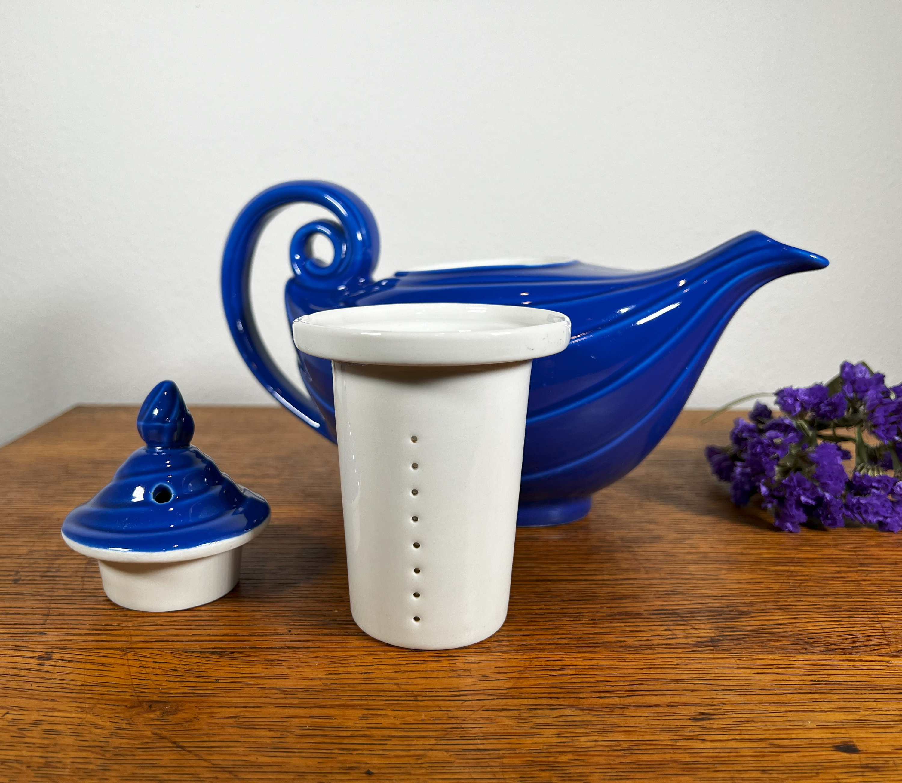 Vintage Hall Aladdin Teapot: Royal Blue Art Deco Tea Infuser - Etsy