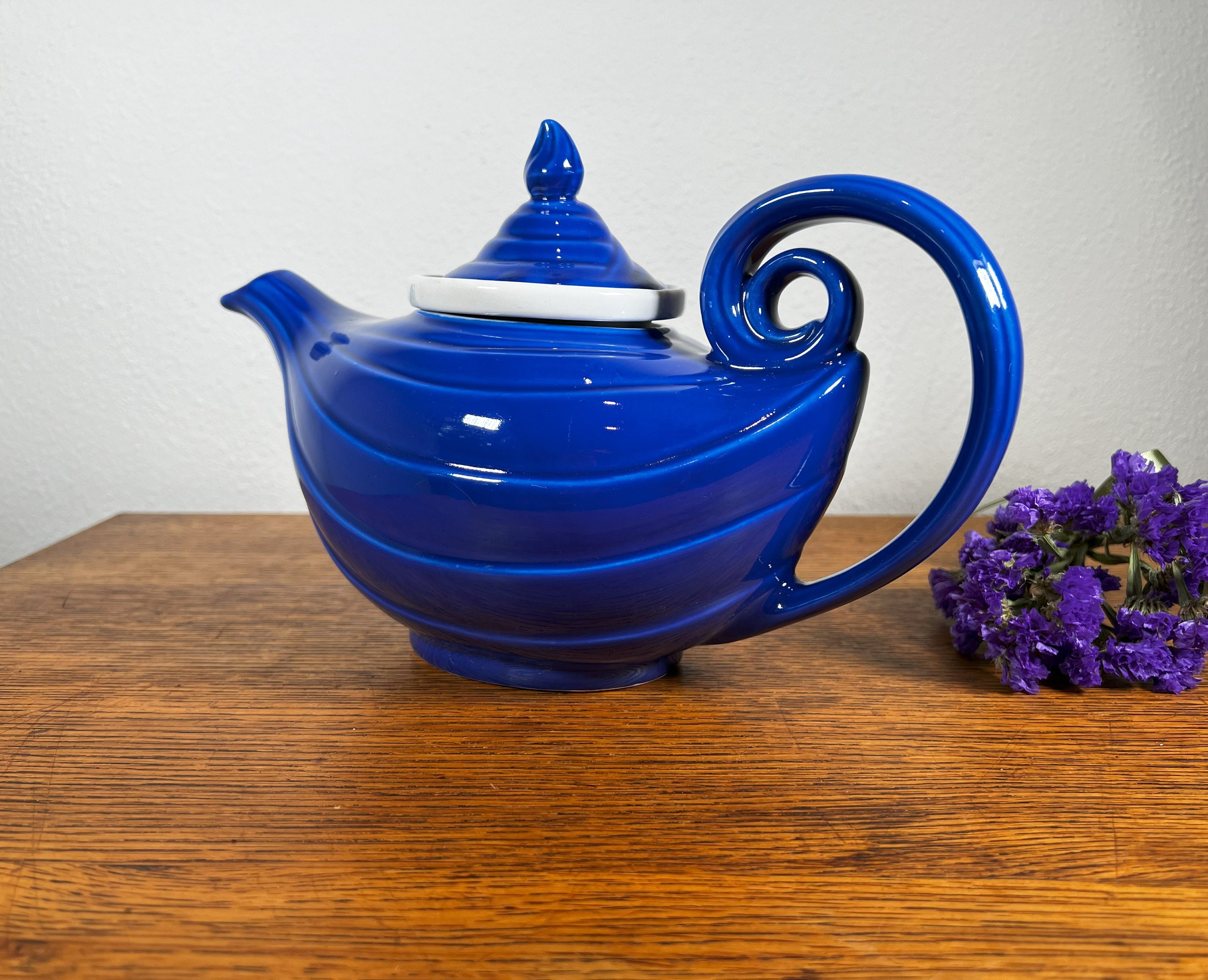Vintage Hall Aladdin Teapot: Royal Blue Art Deco Tea Infuser - Etsy