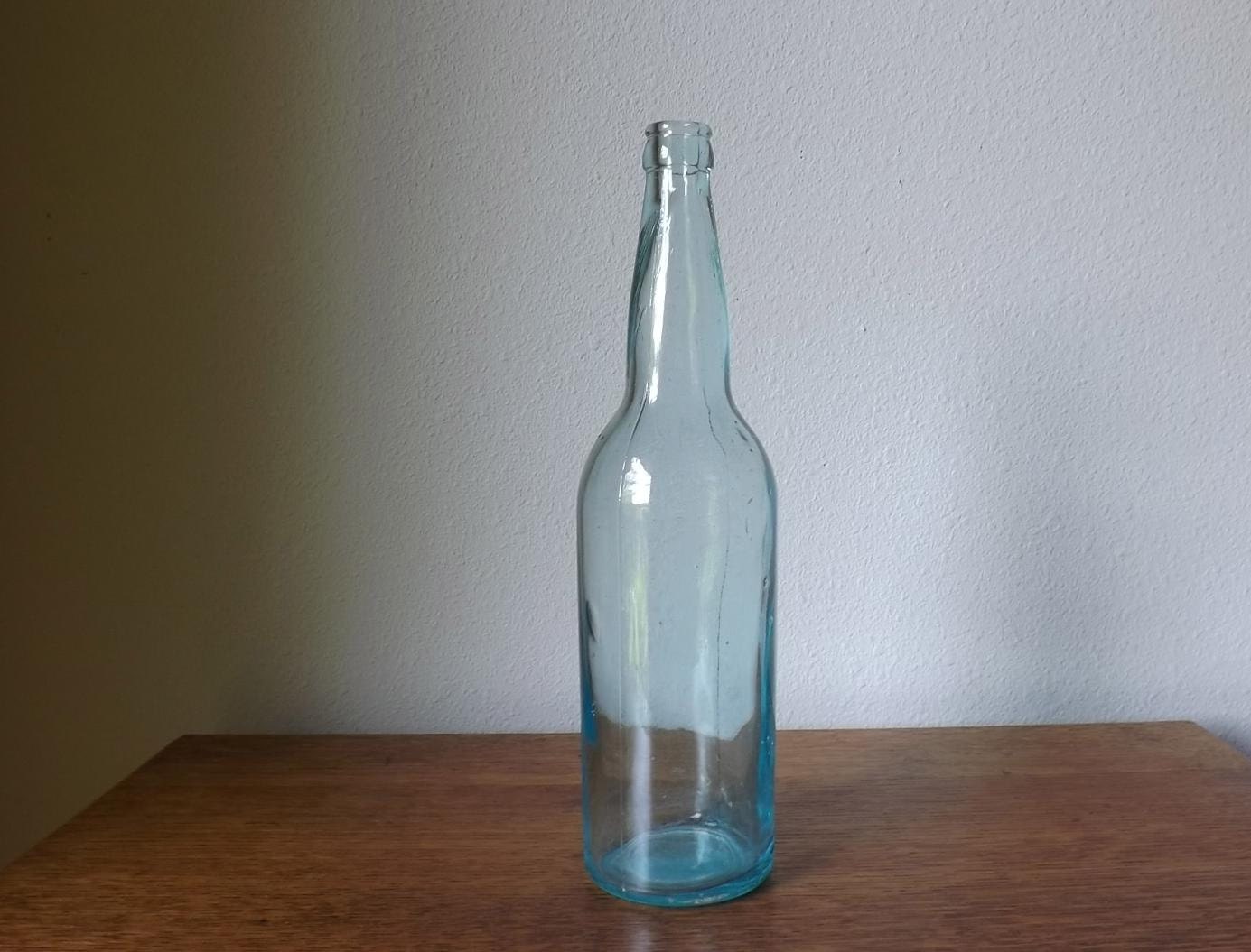 Antique Beer Bottle Ab Connected Mark Aqua Glass Beer Etsy