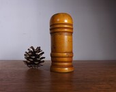 Treen Wood Case Tiny Wood Storage or Sewing Kit Etui Wood Container for Sewing Notions Circular Etui Vintage Sewing Collectible