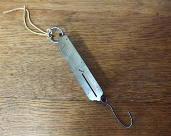 John Chatillon & Sons ~ Hanging Spring Scale ~ Brass Face ~ Plant Hanger ~ 25 lb. Scale