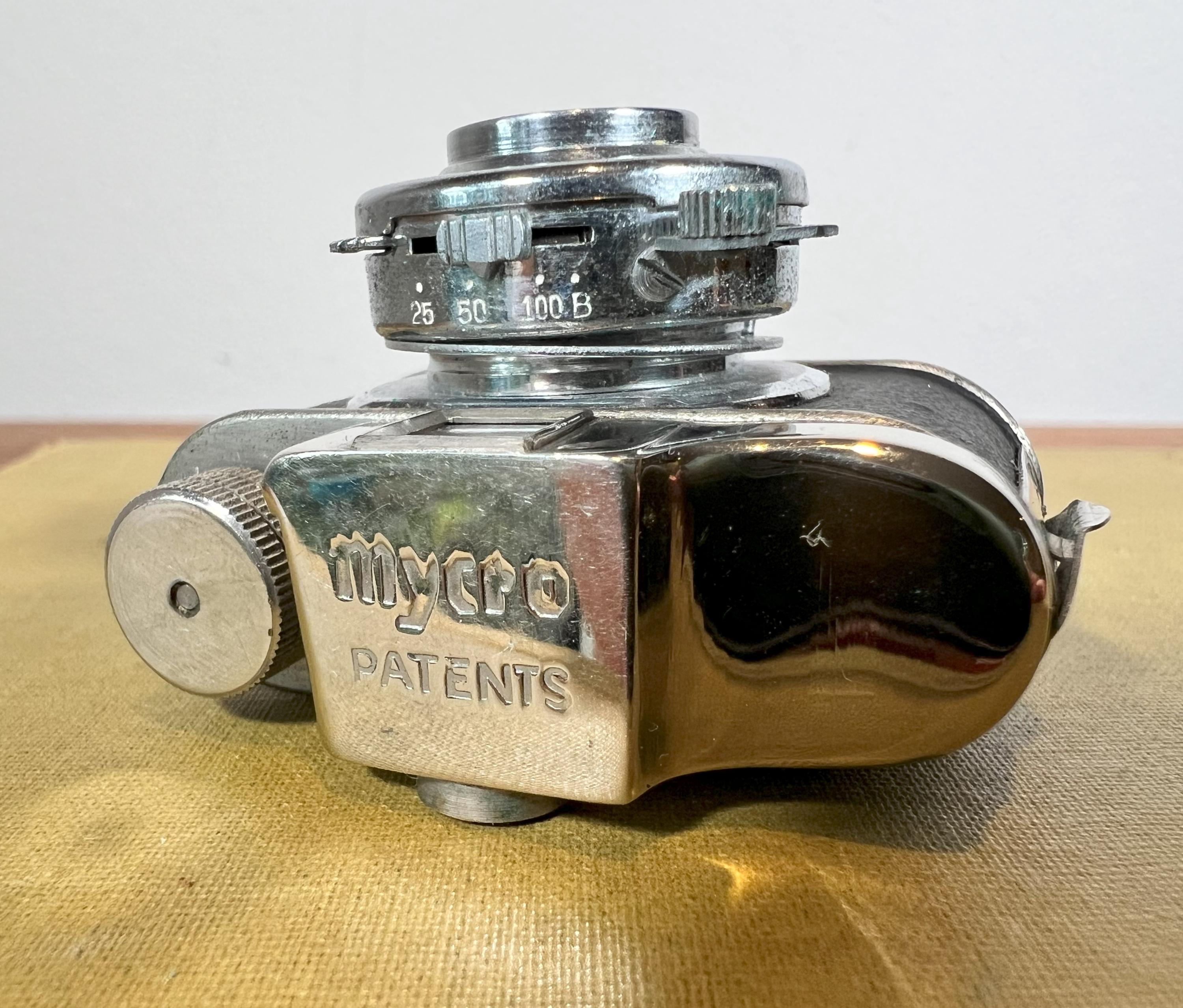 Vintage Mycro Subminiature Camera With Leather Case, 1940s Japan