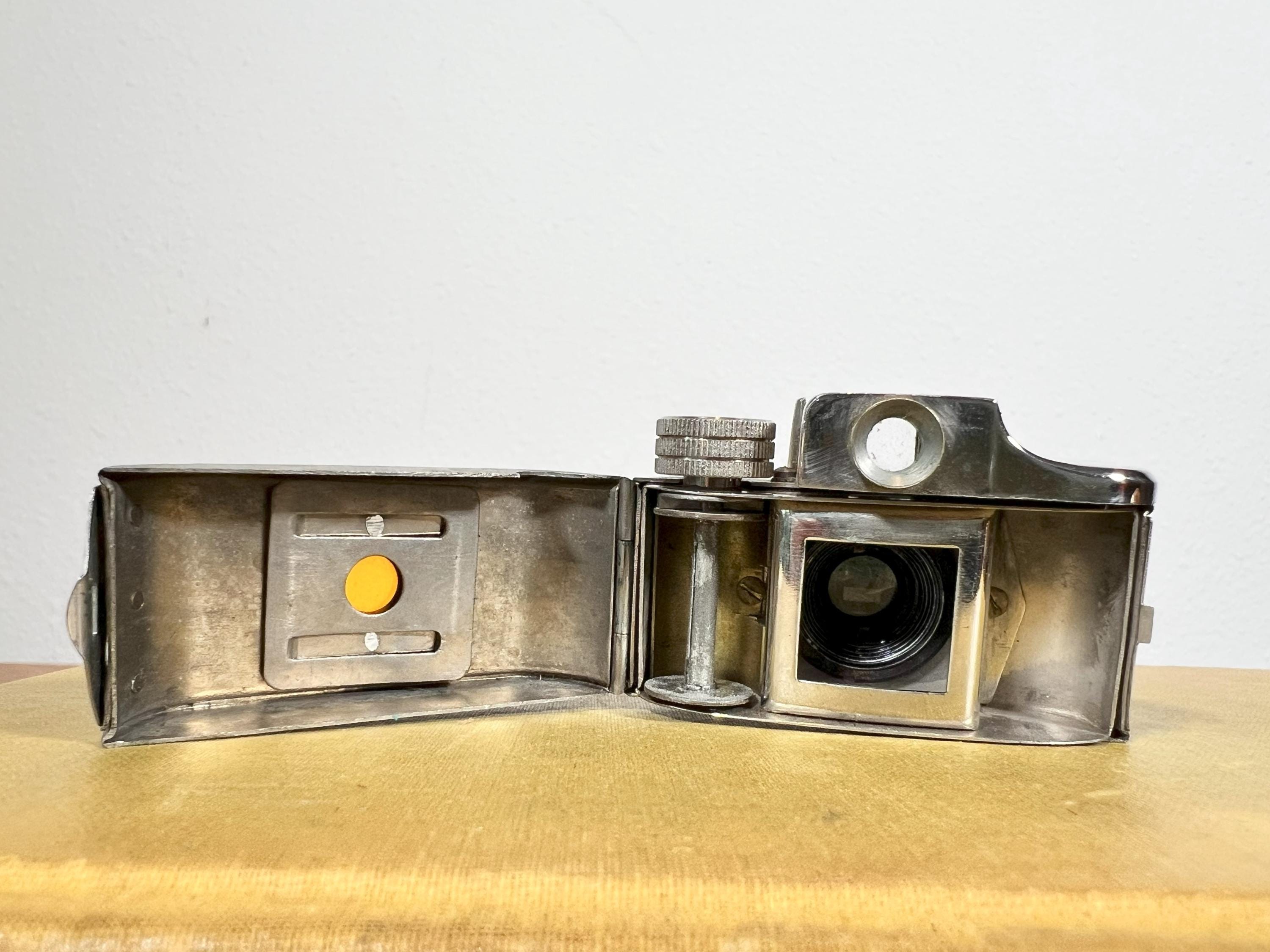 Vintage Mycro Subminiature Camera With Leather Case, 1940s Japan