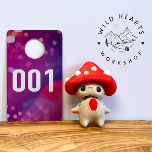 Articulated Mushroom Pixie Fidget Toy | 3D Printed Rainbow Pixie Critter, Desk Pet