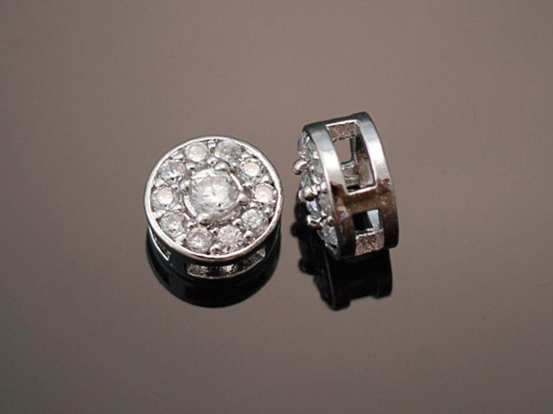 3011012 / Cubic Circle / Rhodium Plated Brass With Cubic