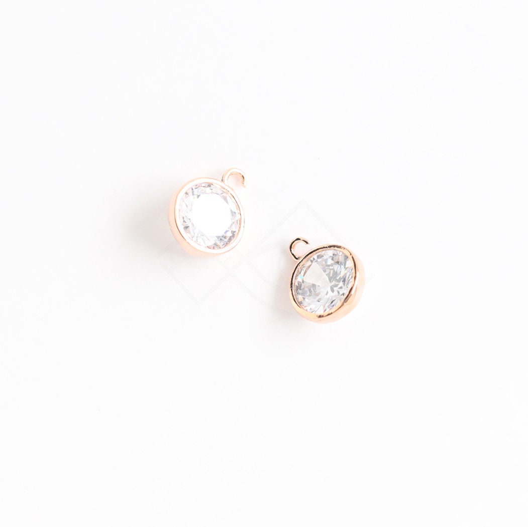 鐘・釣鐘 3637041 / Round Bezel Cubic / 16k Gold Plated Brass With CZ