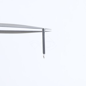 5622015 / Simple Bar / Matt Messing rhodiniert Ohrstecker 1.3 mm x 14 mm / 0.2g / 4Stk