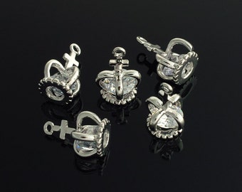 3131022 / Crown (medium) / Rhodium Plated Brass With Cubic