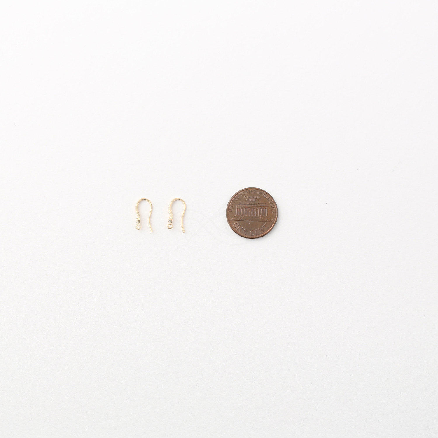 アクセサリー LARD 5580015 / Small CZ Earring Hook / Matt Rhodium Plated Brass