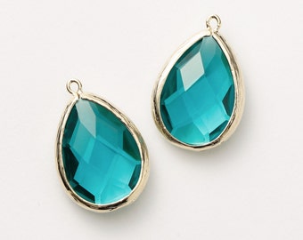 1067232 / Dark Blue Zircon / Rhodium Plated Brass Framed