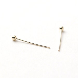 5005021 / Ball Pin (Short) / 16k Gold Plated Brass 0.5mm x 14mm / 1.5mm Ball Size / About 150pcs