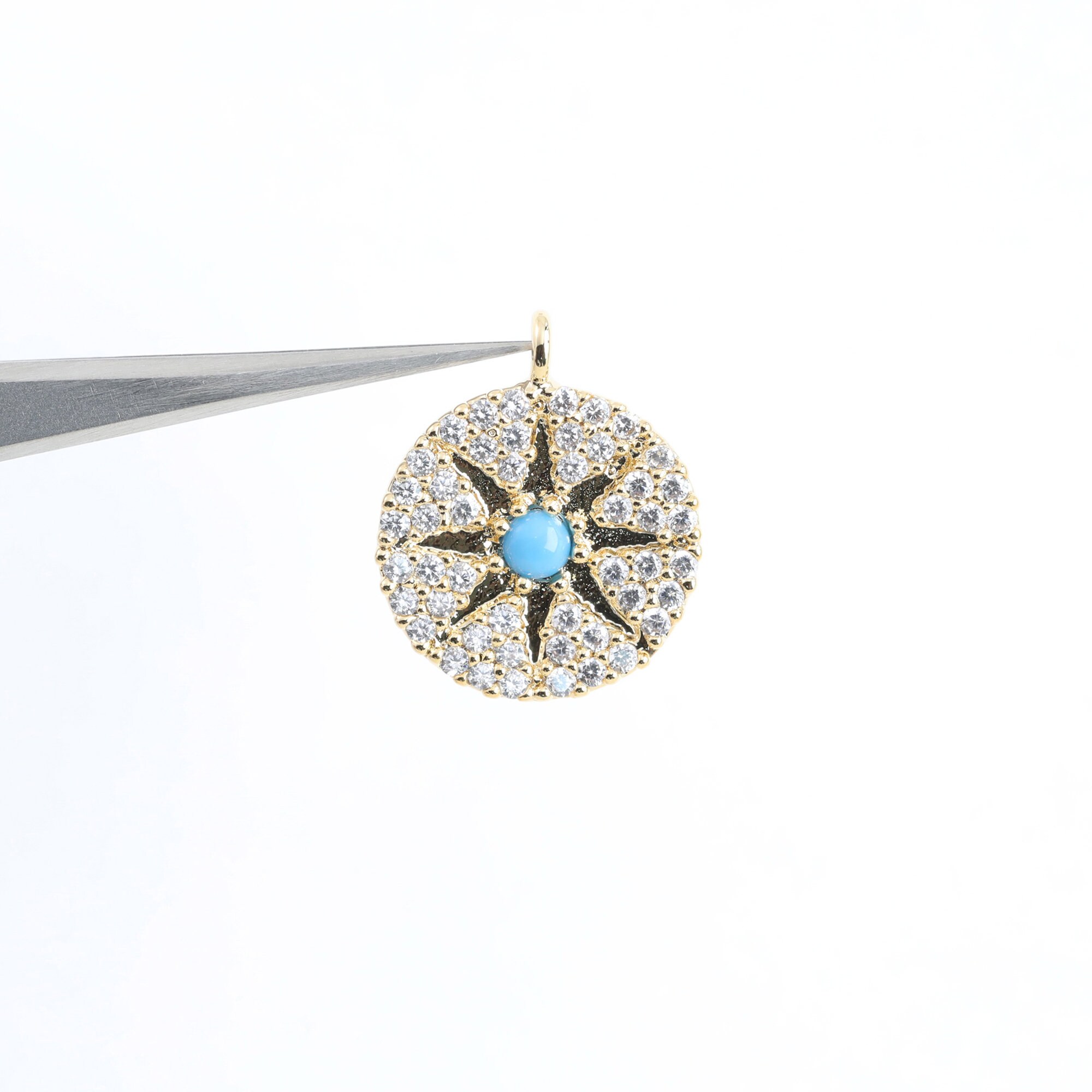 アクセサリー hana 3840011 / Star Circle / 16k Gold Plated Brass With CZ
