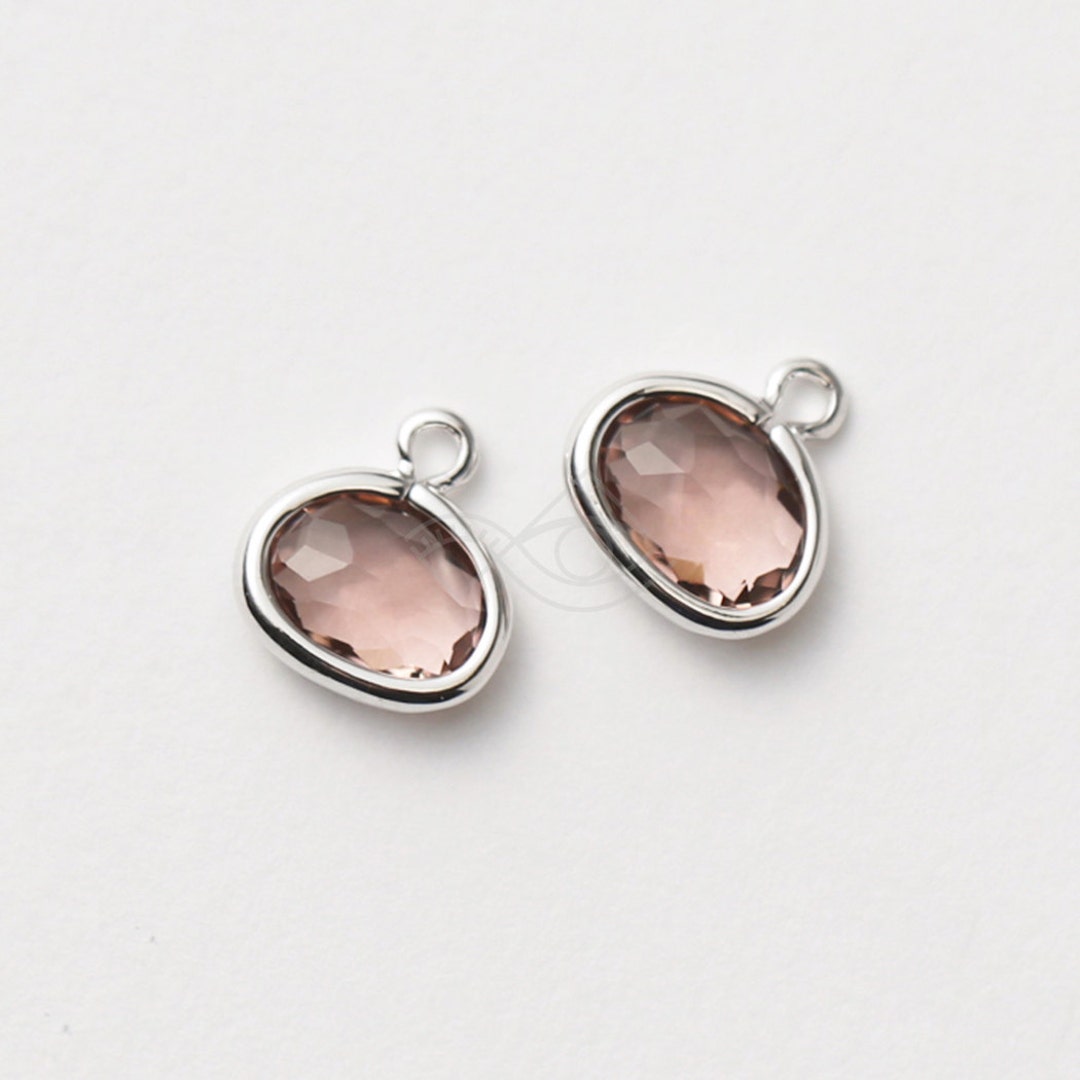 1070032 / Red Bean / Rhodium Plated Brass Framed Glass
