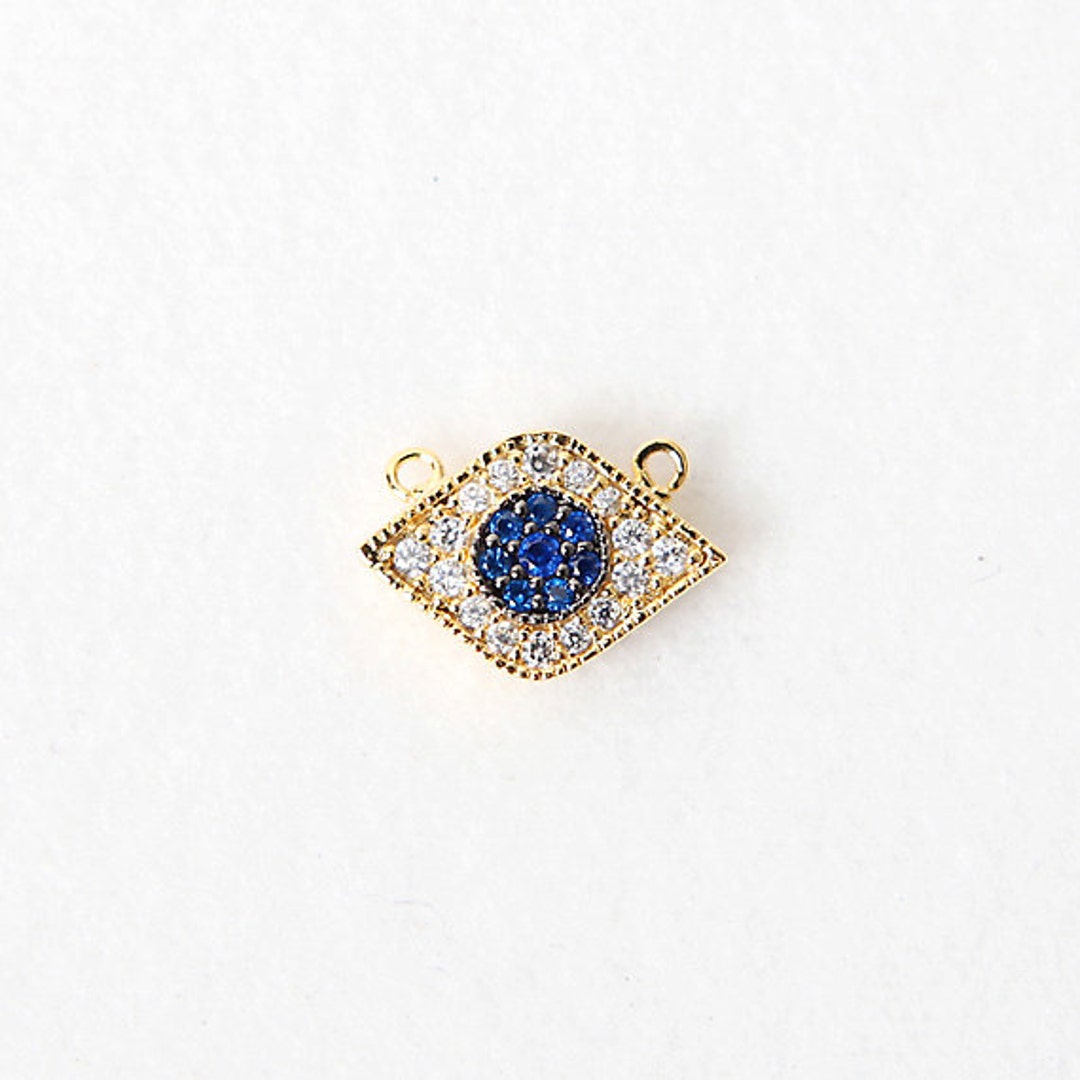 Eyes Palm Jewel in Brass plated in Platinum