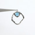 1129062 / Montana / Rhodium Plated Brass Framed Glass Pendant  18.1mm x 21.2mm / 1.6g / 2pcs product logo