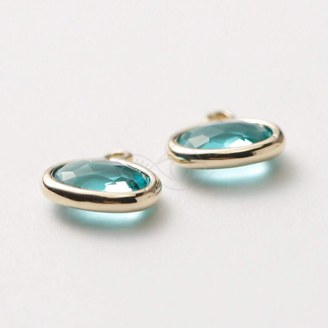 アクセサリー moco 1070061 / Dark Blue Zircon / 16k Gold Plated Brass Framed